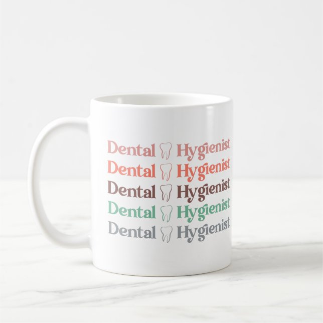 Caneca De Café Higienista dentária | Dentista RDH Dentist Dental  (Esquerda)