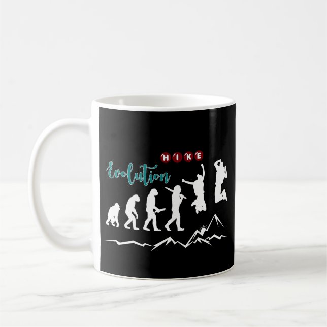 Caneca De Café Hike Evolution Wanderung Berge (Esquerda)