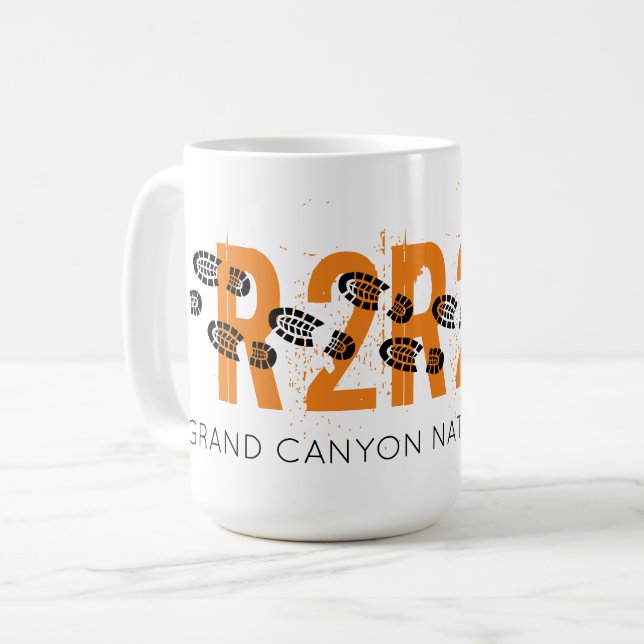 Caneca De Café Hiking Boots Grand Canyon R2R Adventure Souvenir (Frente Esquerda)