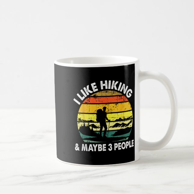 Caneca De Café Hiking Tee For Men Women Outdoorsy Hiker Hiking  (Direita)
