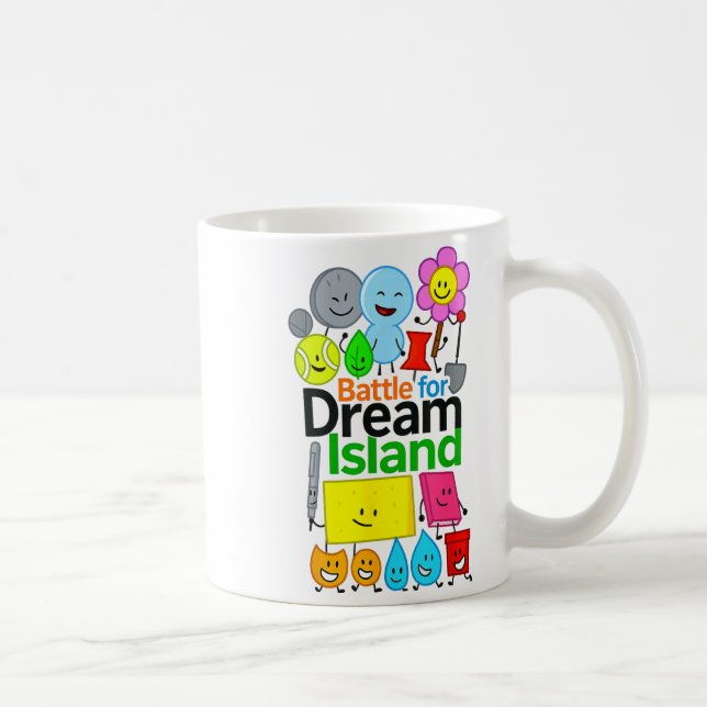 Caneca De Café Hilarious Bfdi Graphics For Kids Battle For Dream  (Direita)