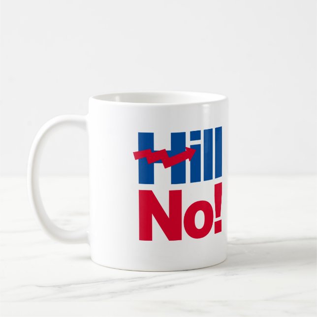Caneca De Café Hill No Hillary - - Anti-Hillary - (Esquerda)