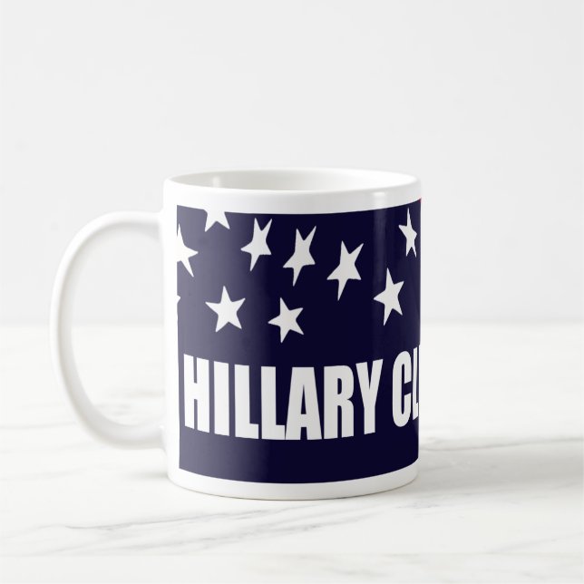 Caneca De Café Hillary Clinton Presidente 2016 Bandeira Americana (Esquerda)