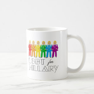 Caneca De Café Hillary Pantsuit Pride - LGBT for Hillary - LGBT