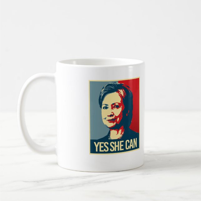 Caneca De Café hillary - sim ela pode - -  (Esquerda)