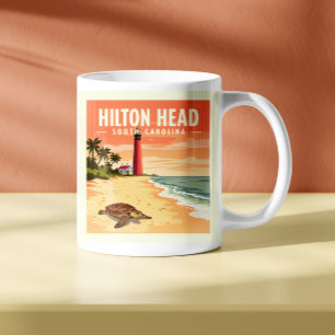 Caneca De Café Hilton Head Carolina do Sul Antiga