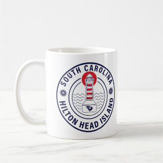 Caneca De Café Hilton Head Island Lighthouse Retro Sunset
