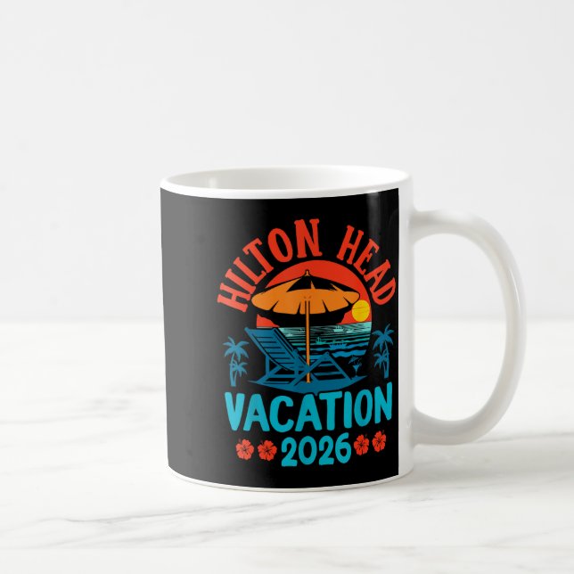 Caneca De Café Hilton Head South Carolina 2026 Family Vacation Be (Direita)