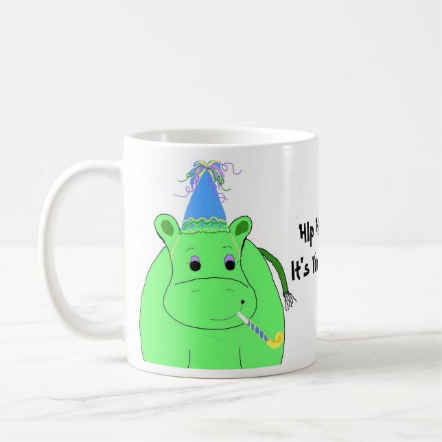 Caneca De Café Hip Hip Hooray - Aniversário (Esquerda)