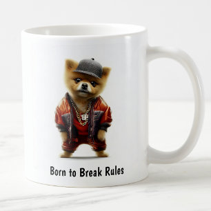 Caneca de Café Hip Hop Pomeranian Thug