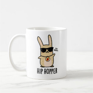 Caneca De Café Hip Hopper Funny Coelho Coelho Pun