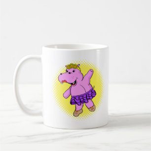 Caneca De Café Hipopótamo Bailarina Com Tutu