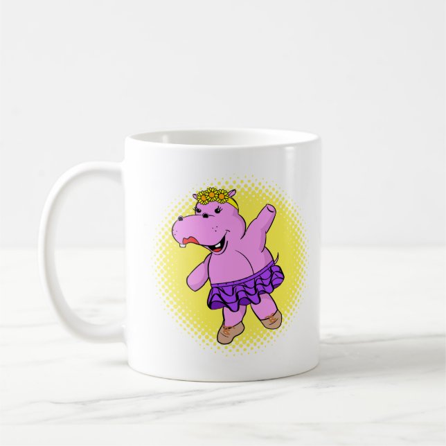 Caneca De Café Hipopótamo Bailarina Com Tutu (Esquerda)