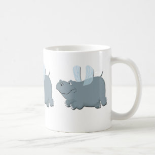 Caneca De Café Hipopótamo do vôo