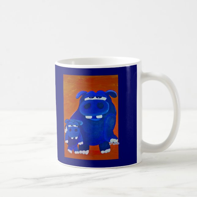 Caneca De Café Hipopótamo e filho (Direita)