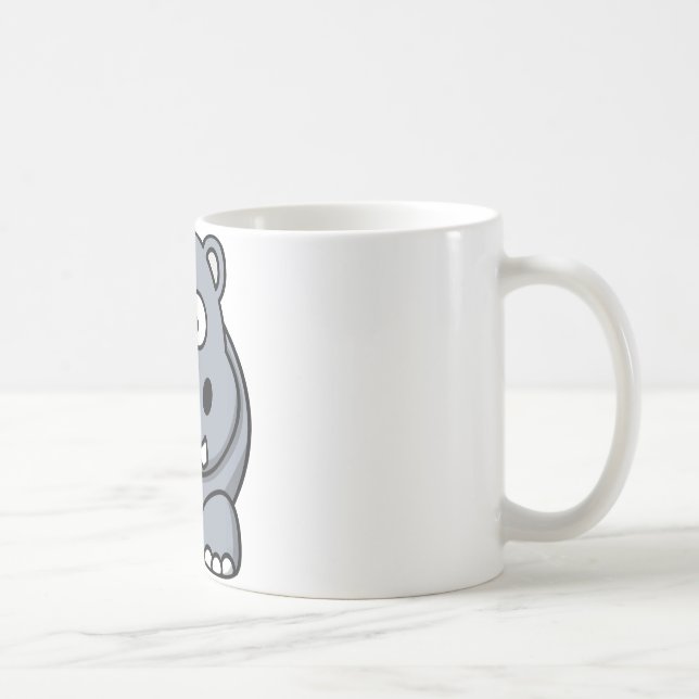 Caneca De Café Hipopótamo engraçado (Direita)