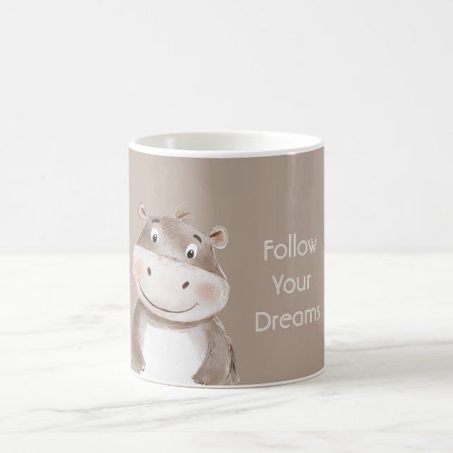 Caneca De Café Hipopótamo Feliz (Centro)