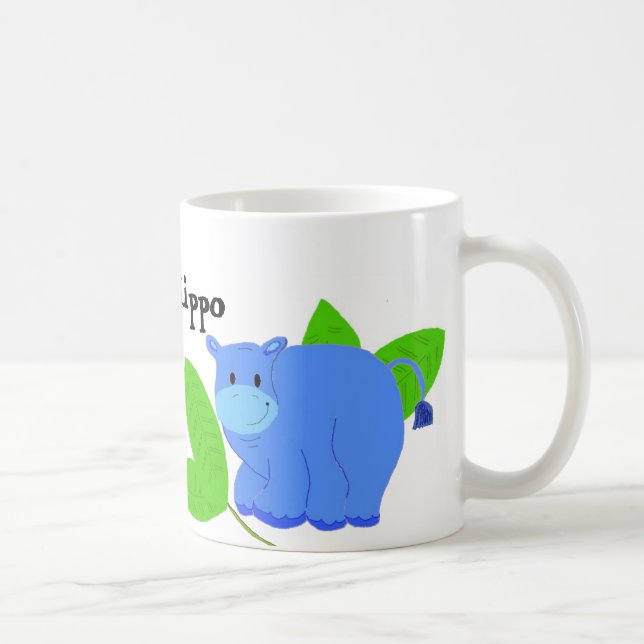 Caneca De Café Hipopótamo Feliz (Direita)