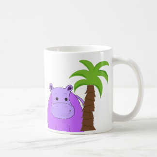 Caneca De Café Hipopótamo Roxo Doce