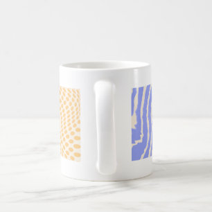 Caneca De Café Hippie 70s posters em estilo groovy