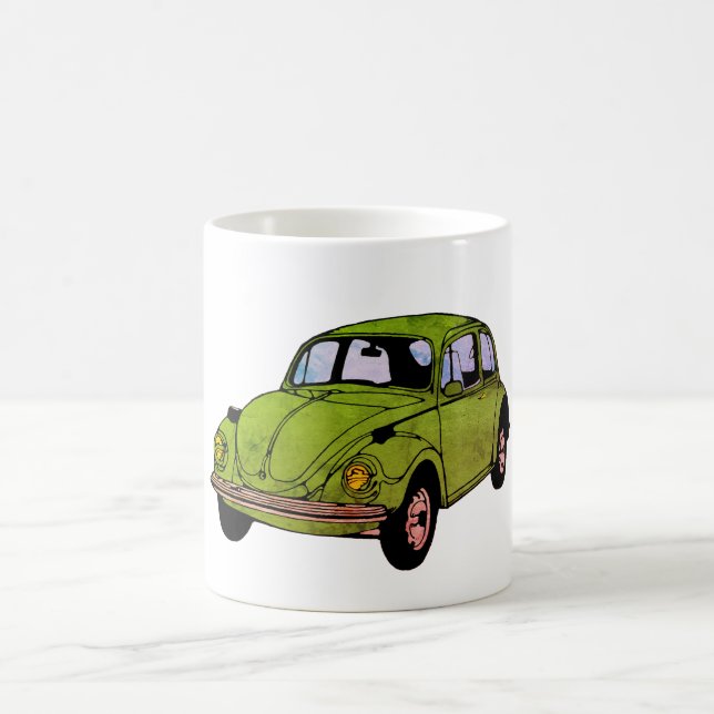 Caneca De Café Hippie Car Desenhando Mug (Centro)