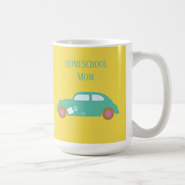Caneca De Café Hippie car, mãe da escola (Direita)