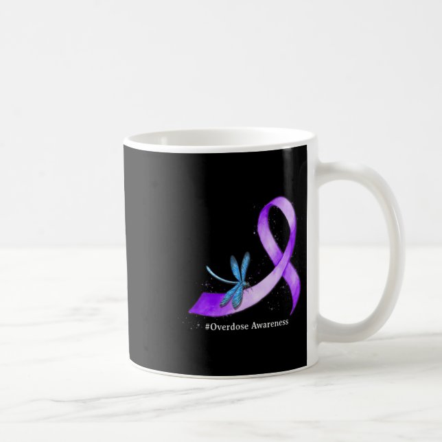 Caneca De Café Hippie Dragonfly Roxo Sensibilização para a Sobred (Direita)