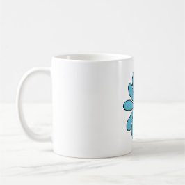 Caneca De Café Hippie Flower Power Peace Sign in Aqua