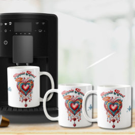 Caneca De Café Hippie Heart Coffee 11 oz Mug