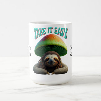 Caneca De Café Hippie personalizado personalizado do Sloth Boho H