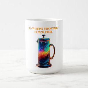 Caneca De Café Hippie Psychedelic French Press de 1960