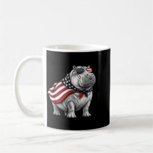 Caneca De Café Hippo 4 De Julho Bandeira Americana Patriótica Saf