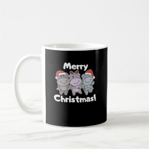 Caneca De Café Hippo Christmas Animais Cuja Feliz Hipopótamo