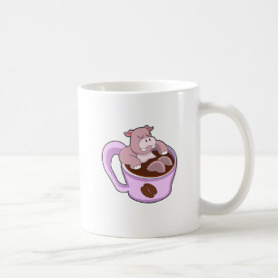 Caneca De Café Hippo com Taça de Café