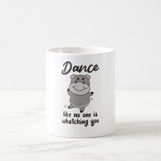 Caneca De Café Hippo Dance Como Ninguém Te Observaria (Centro)
