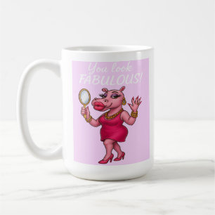 Caneca De Café Hippo de grande brilho - fabuloso espelho