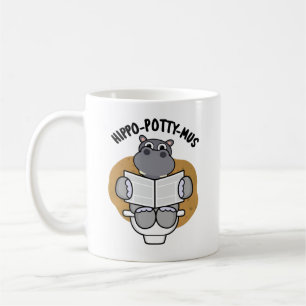 Caneca De Café Hippo-potty-mus Funny Animal Hippo Pun