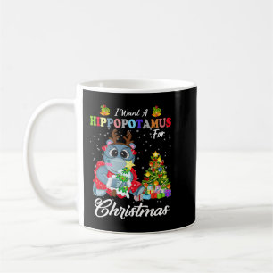 Caneca De Café Hippopotamus Eu Quero Um Hippopotamus Para O Natal
