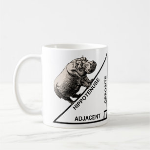 Caneca De Café Hippotenusa Hipotenusa Matemática Divertida Geomet