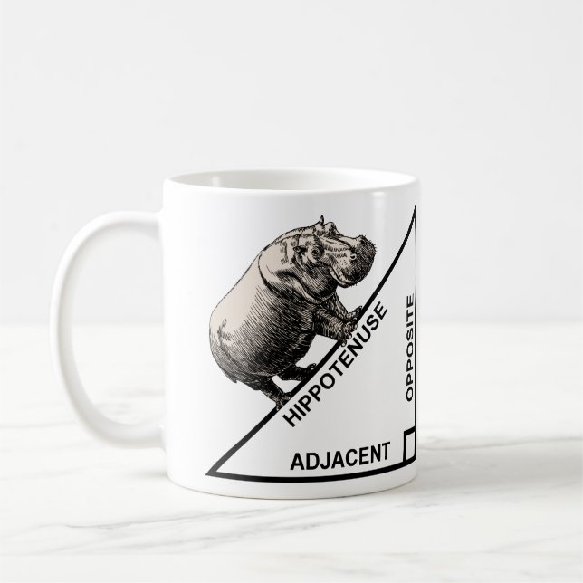 Caneca De Café Hippotenusa Hipotenusa Matemática Divertida Geomet (Esquerda)