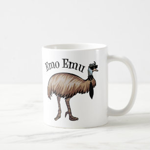 Caneca De Café Hipster Engraçado Emo Emu