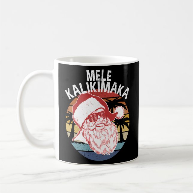 Caneca De Café Hipster Mele Kalikimaka Palm Trees (Esquerda)