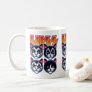 Caneca De Café HISS, Banda De Gato Engraçado, Amantes de Gato e P
