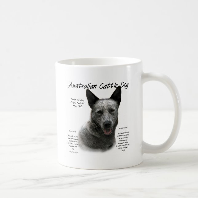 Caneca De Café História Azul Australiana do Cão; ACD Azul (Direita)