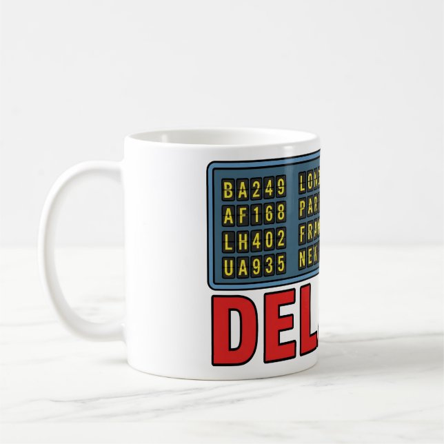 Caneca De Café História da Minha Vida Viagem Atrasada (Esquerda)