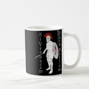 Caneca De Café História do guerreiro grego antigo Si latim Vis Pa