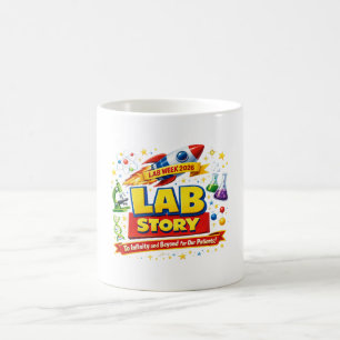 Caneca De Café HISTÓRIA DO LABORATÓRIO – Cartaz Científico da Sem