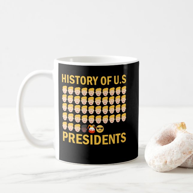 Caneca De Café História dos Presidentes dos EUA 46º Presidente Le (Com Donut)