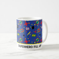 História em quadrinhos Funny SUPERHERO PREENCHER B