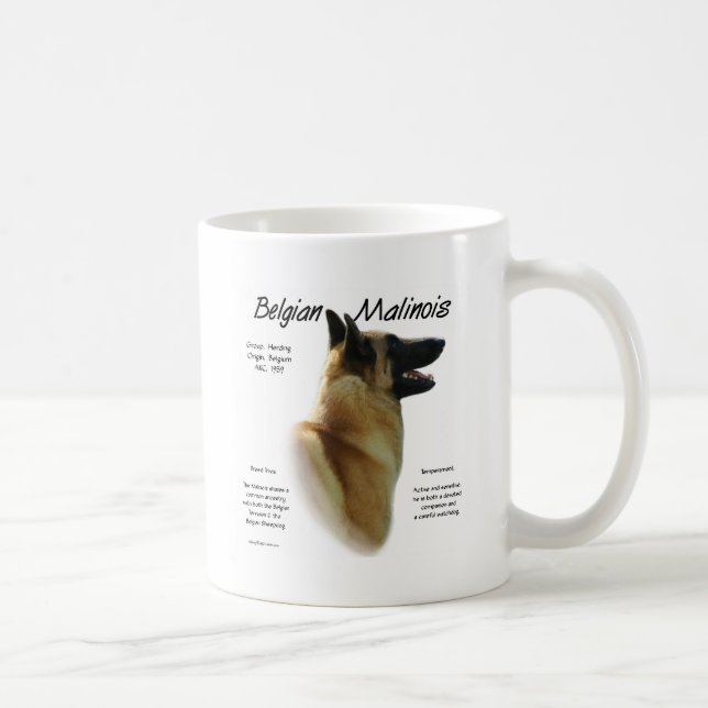 Caneca De Café História Malinois belga; tudo sobre Malinois (Direita)